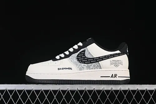 All categories Nk Air Force 1 Air Force series Nk Air Force 1 Low Air Force low-top Nike Air Force 1'07 Low Balenciaga co-branded off-white black hook printing Air Force 1 low-top casual sneakers XD2588-611